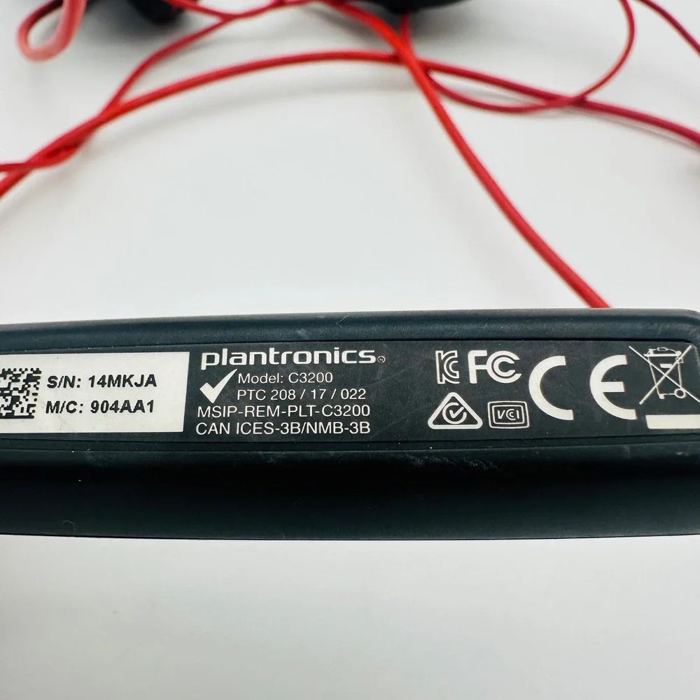 Plantronics Blackwire C3200 USB-A Wired On-Ear Headset Black Red C3210 C3220